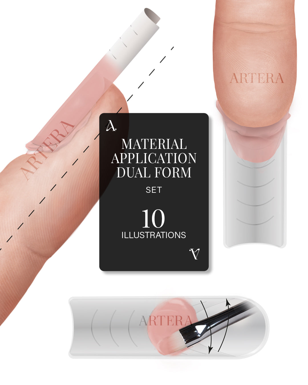 Asezarea materialului în tips - Set 10 ilustrații
