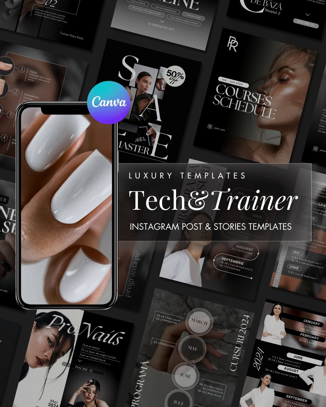 Nail Trainer Social Media Templates - Minimalist Edition