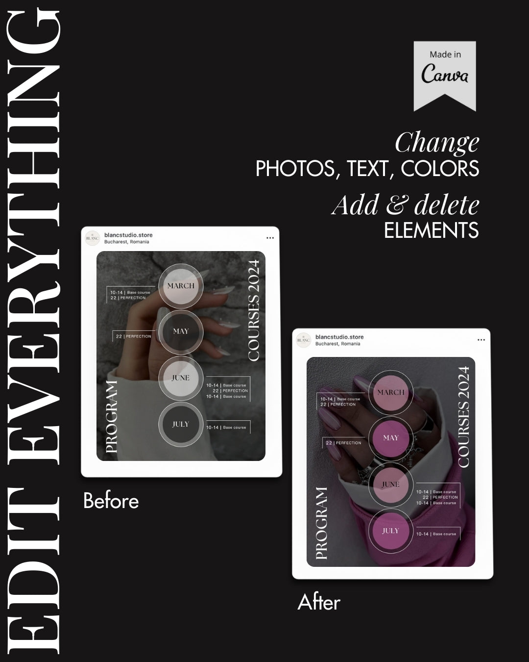 Nail Trainer Social Media Templates - Minimalist Edition