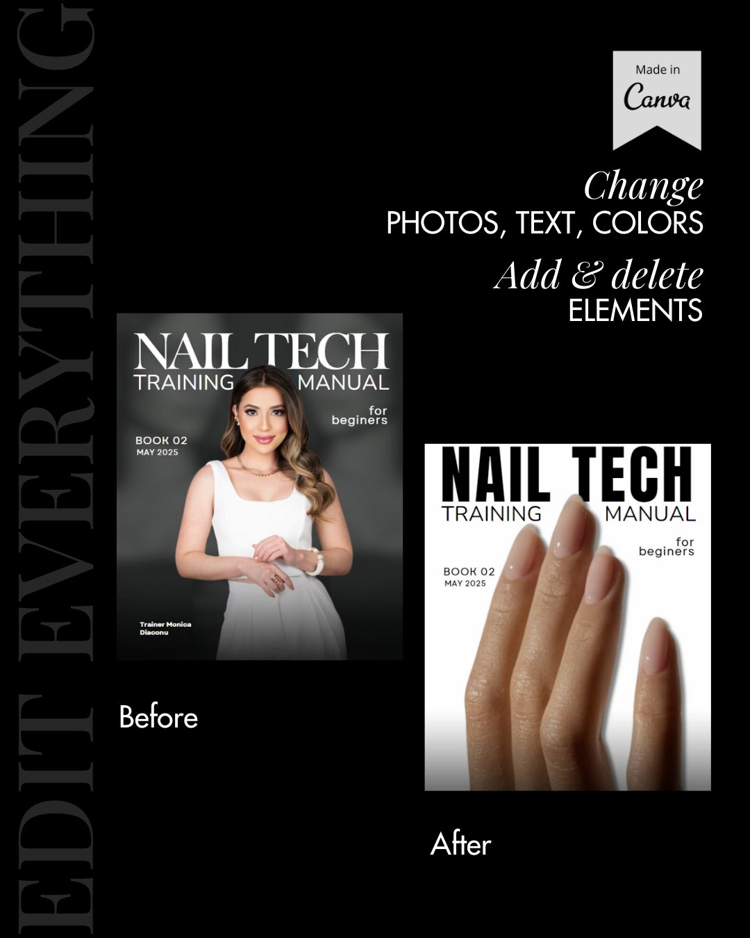 A4 Nail Training Manual Template - Minimalist Edition